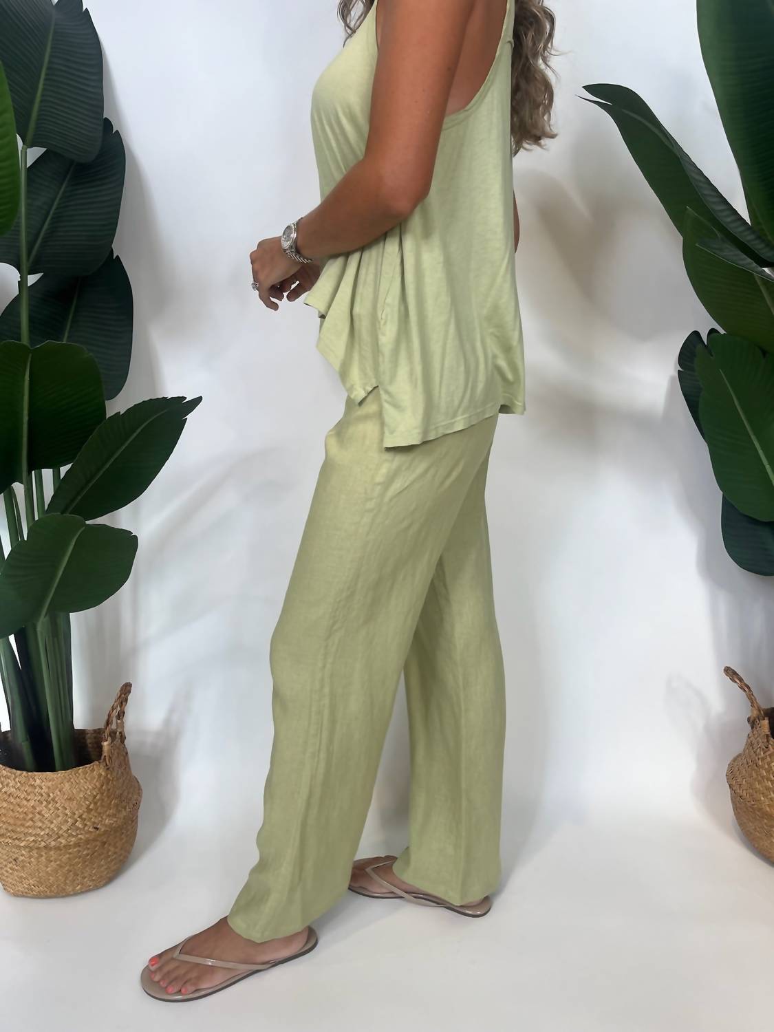 Fresh Laundry - Foldovers Linen Pant