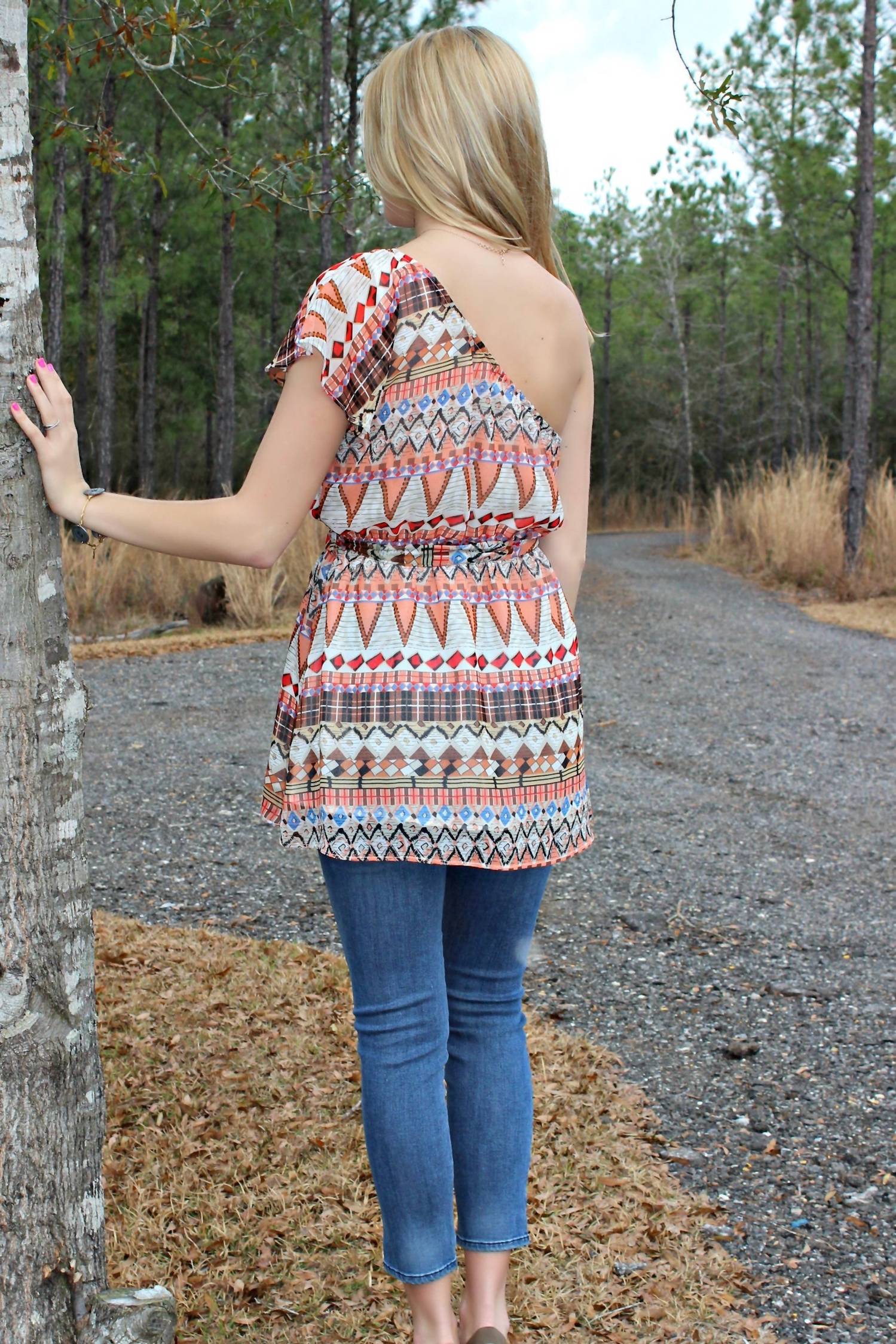 Blu Pepper - One Shoulder Dress