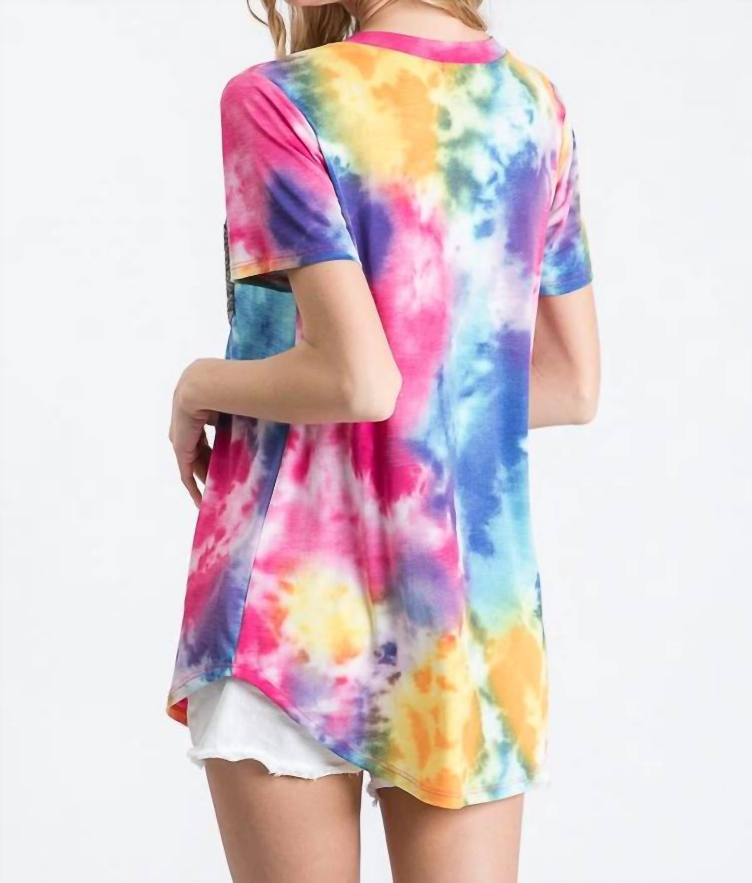 Heimish Usa - Splatter Tie Dye Sequin Top
