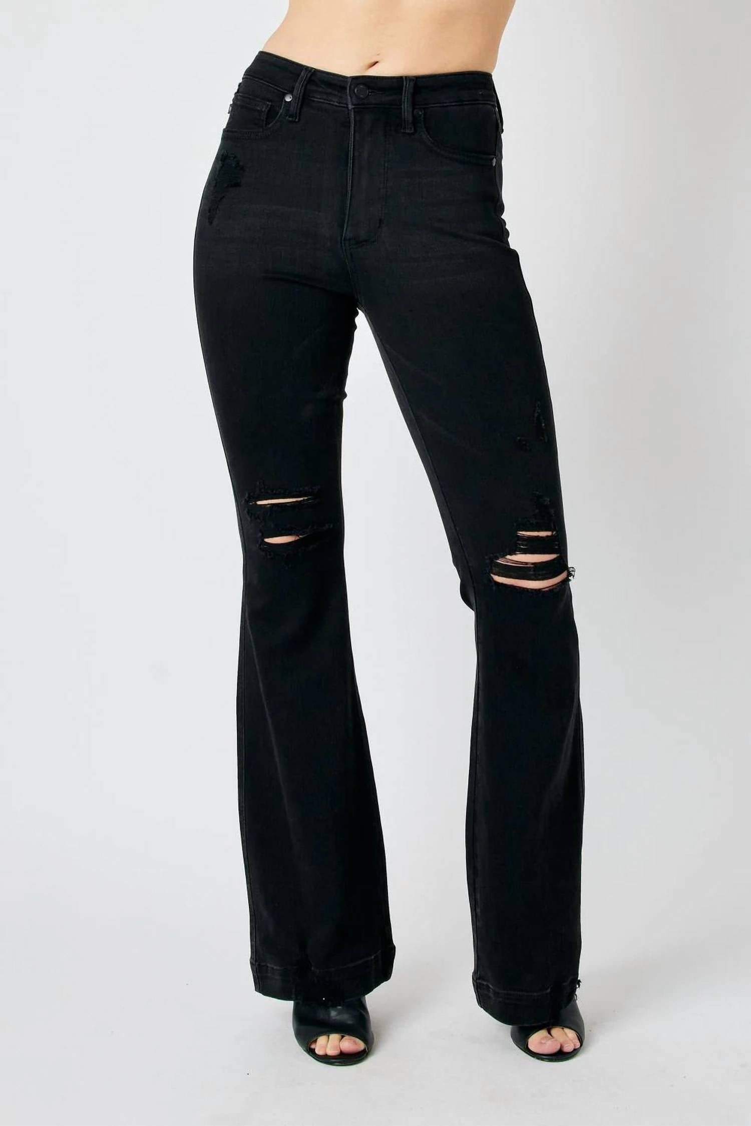 Judy Blue - High Waist Tummy Control Destroy Flare Jeans