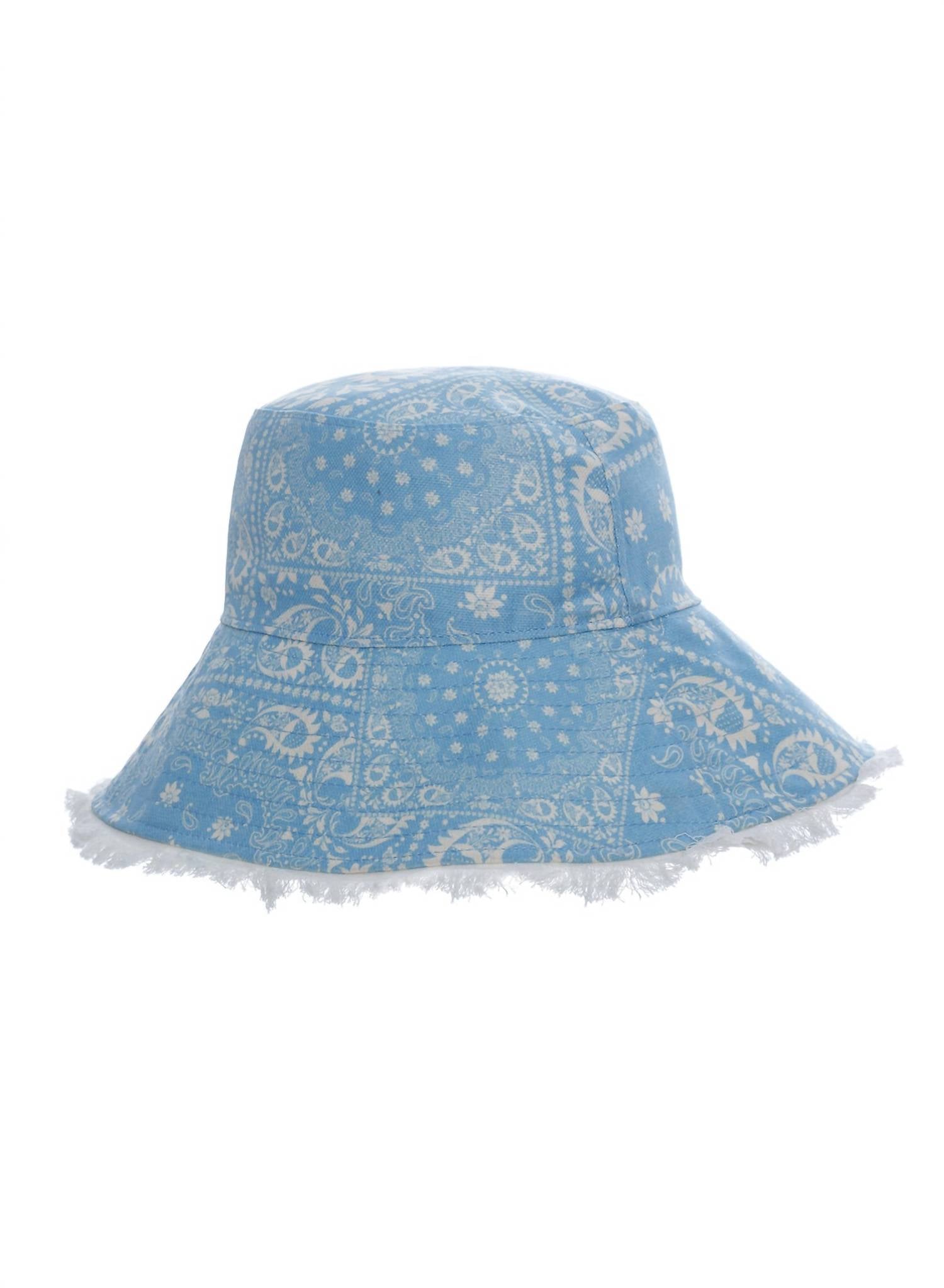 AGUA BENDITA Women's Shinny Atma Bucket Hat in blue - women's hat - detail view