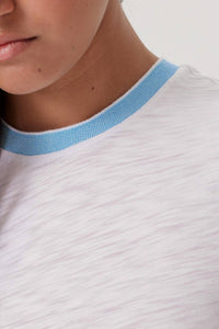 Goldie - Metallic Trimmed Short Sleeve Tee