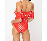 Marina West Swim - Polka Dot Off Shoulder One Piece