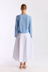 Brodie Cashmere - Natalie Pointelle Crewneck Top