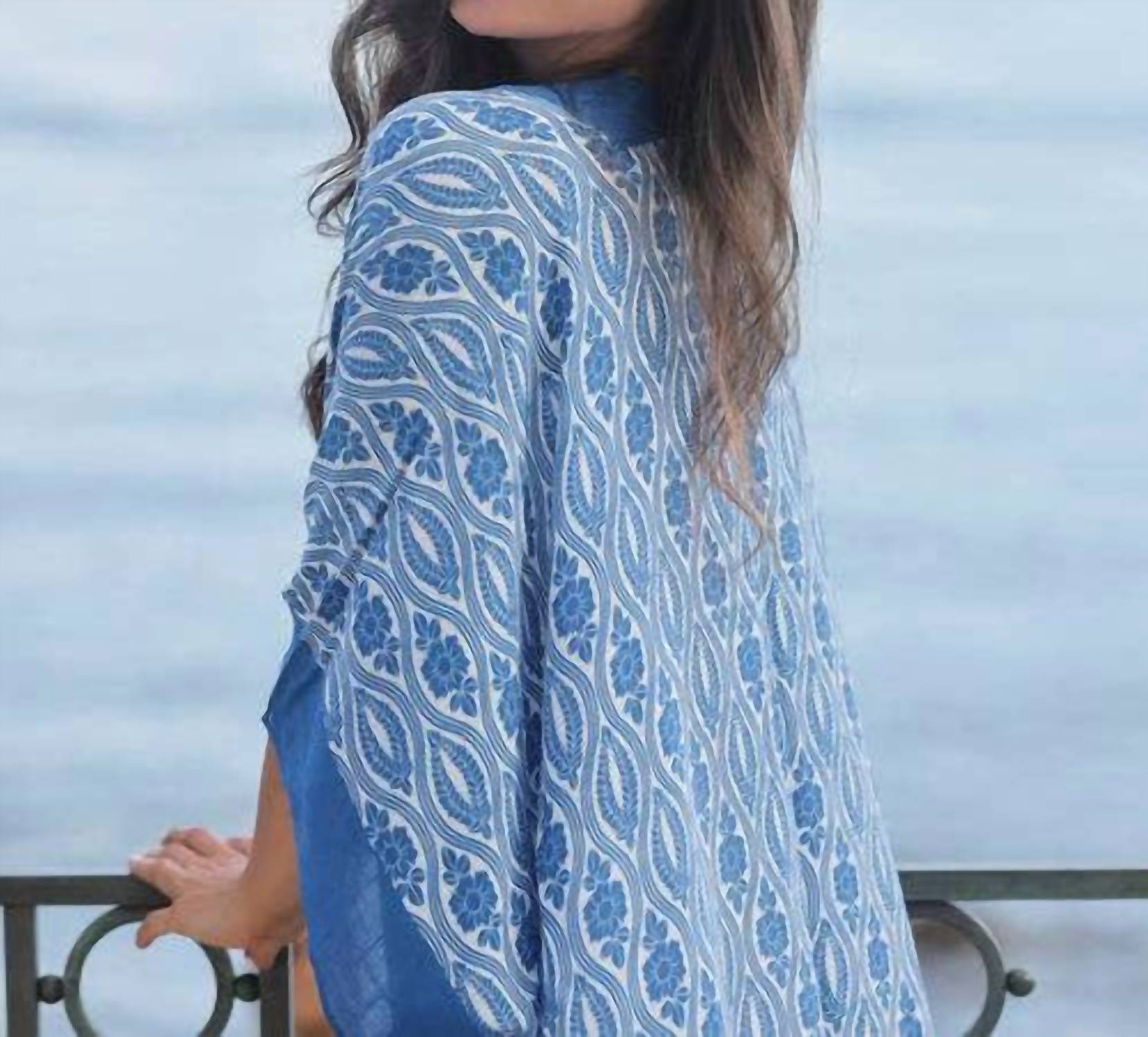 Shiraleah Women's Carly Kimono Swim Cover-up in blue - women's swimwear - view 4