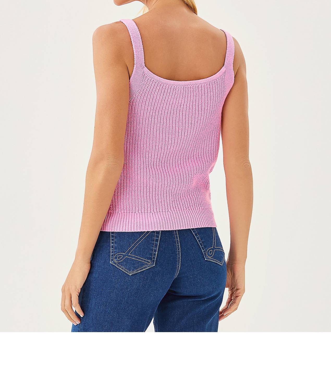Lilly Pulitzer Bristow Sweater Tank Top in pink bliss - women's tank top - alternate view