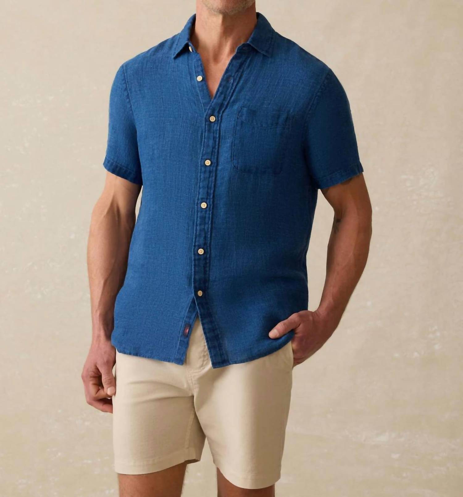 Faherty - Short-sleeve Palma Linen Shirt