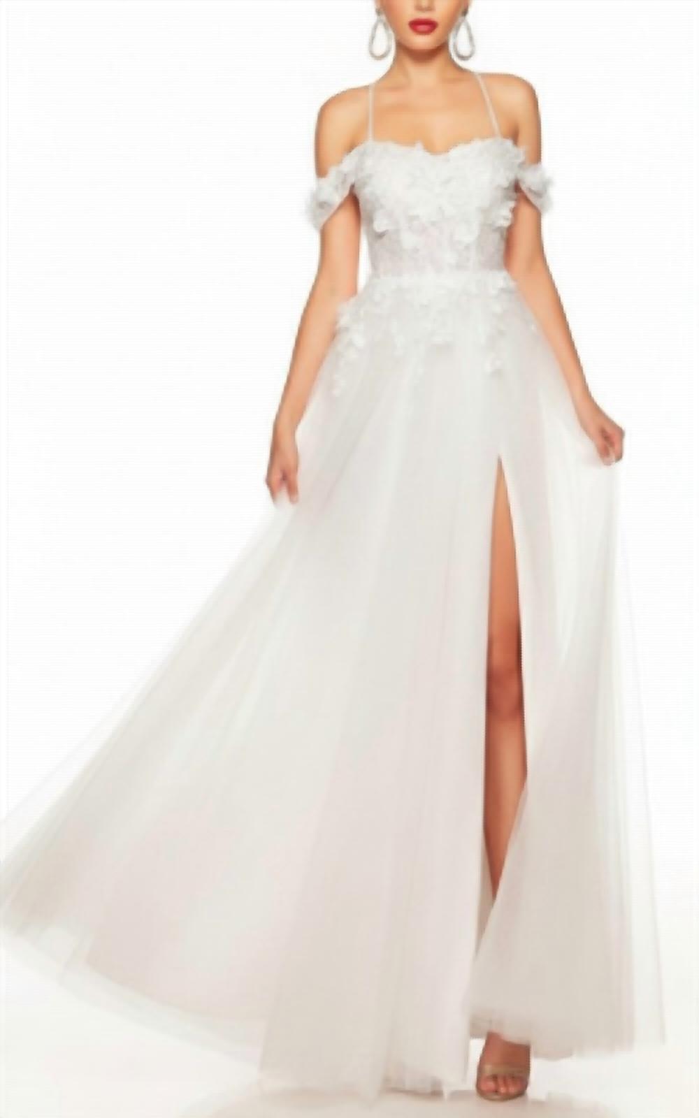Alyce Paris - Cold Shoulder A-Line Dress