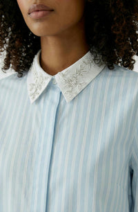 Oui - Jewelled Collar Button Down Blouse