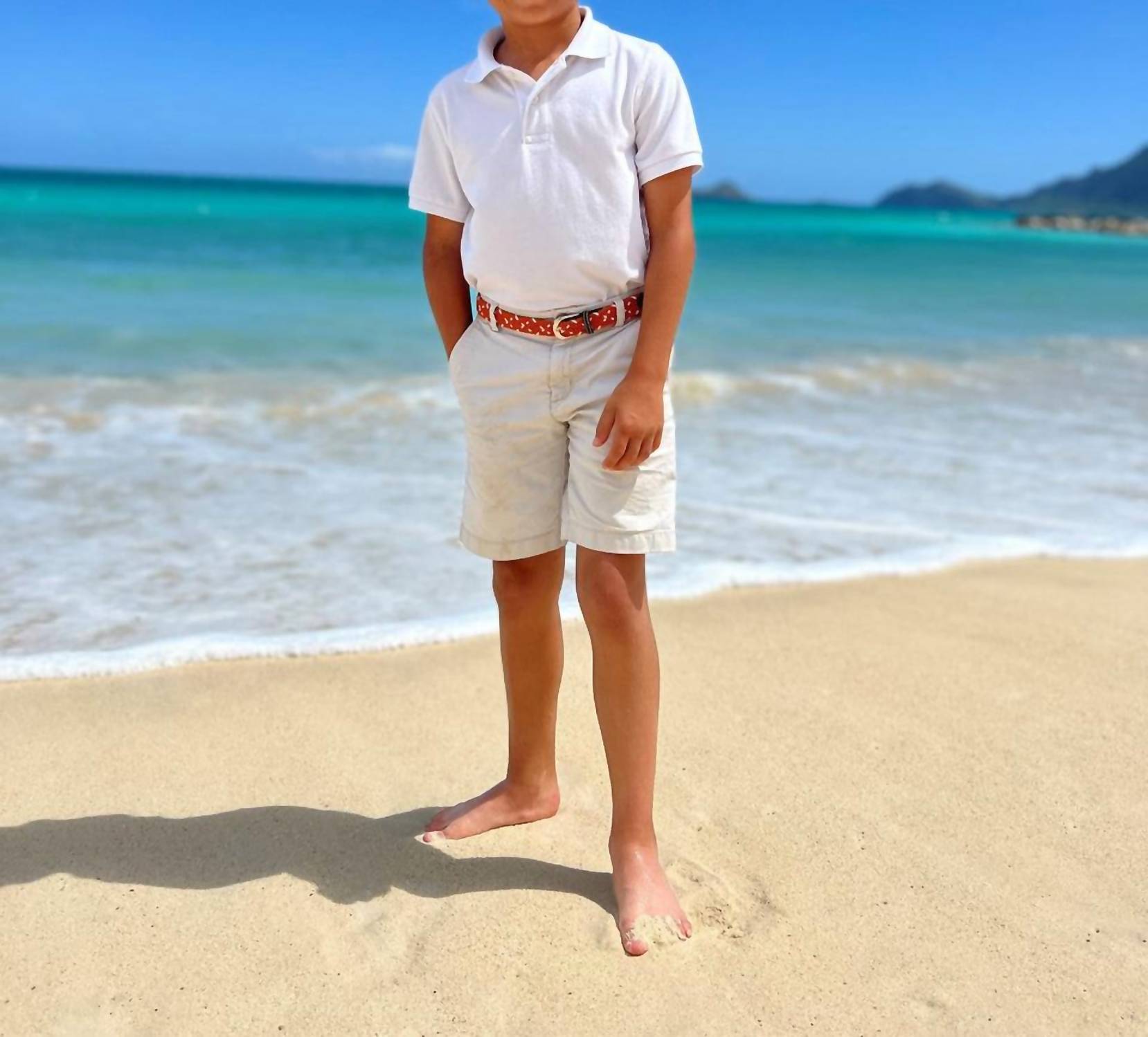 Small Shop - Boy's Lil' Austin Herringbone Woven Stretch Belt