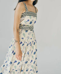 Maude Club - Wide Shoulder Straps Midi Sundress