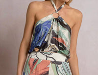 Elan - Botanical Printed Halter Top