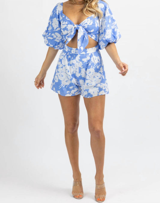 FLORAL PUFF SLEEVE ROMPER