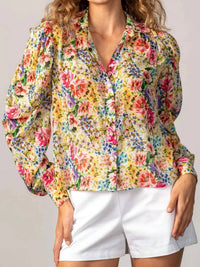 Lavender Brown - Sayler Floral Top