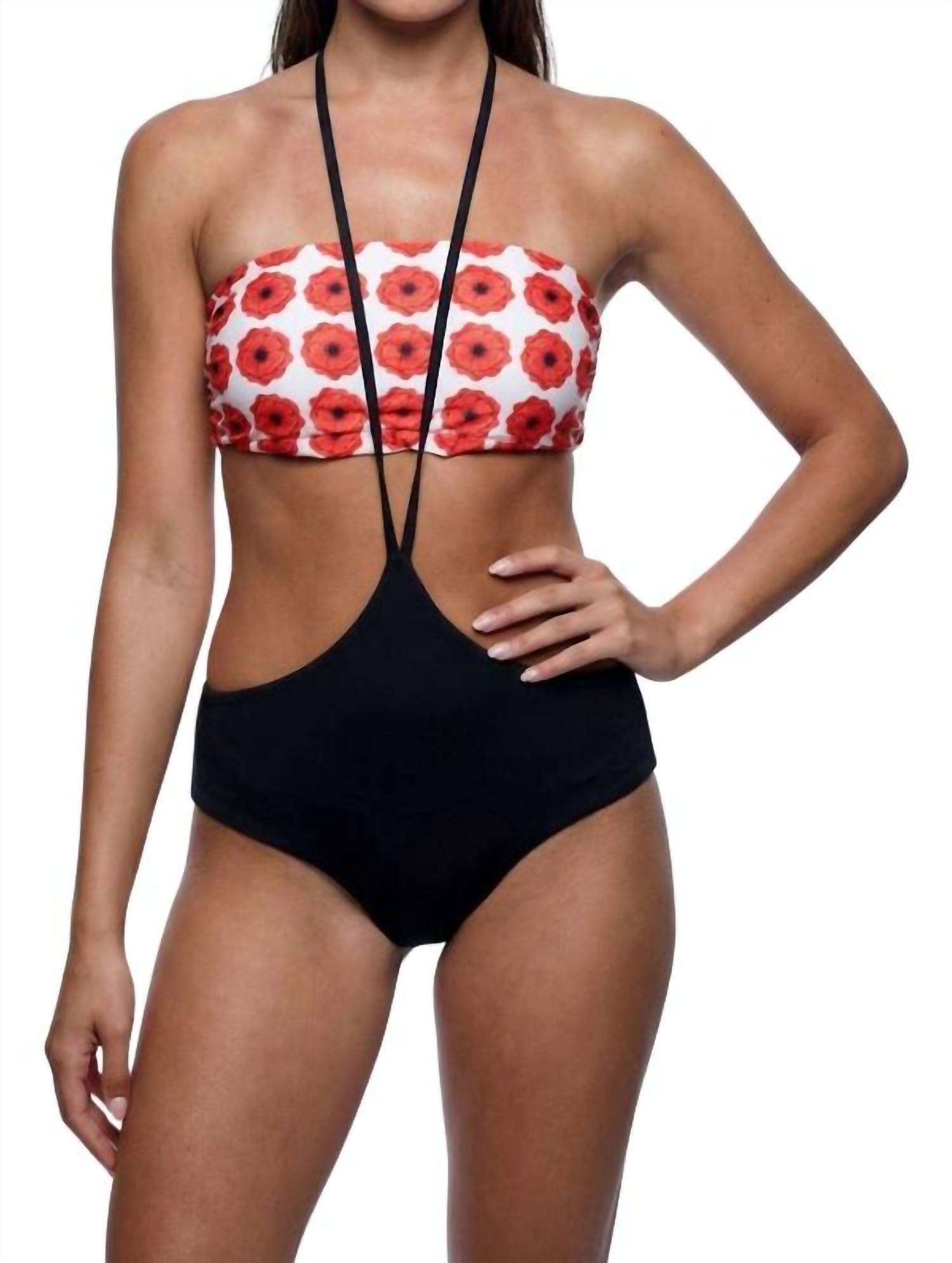 Voglia Swimwear Margaret High Rise Bikini Bottoms in black - women's swimwear
