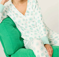 Pj Salvage - Snowflake Wishes Pointelle Pants Set