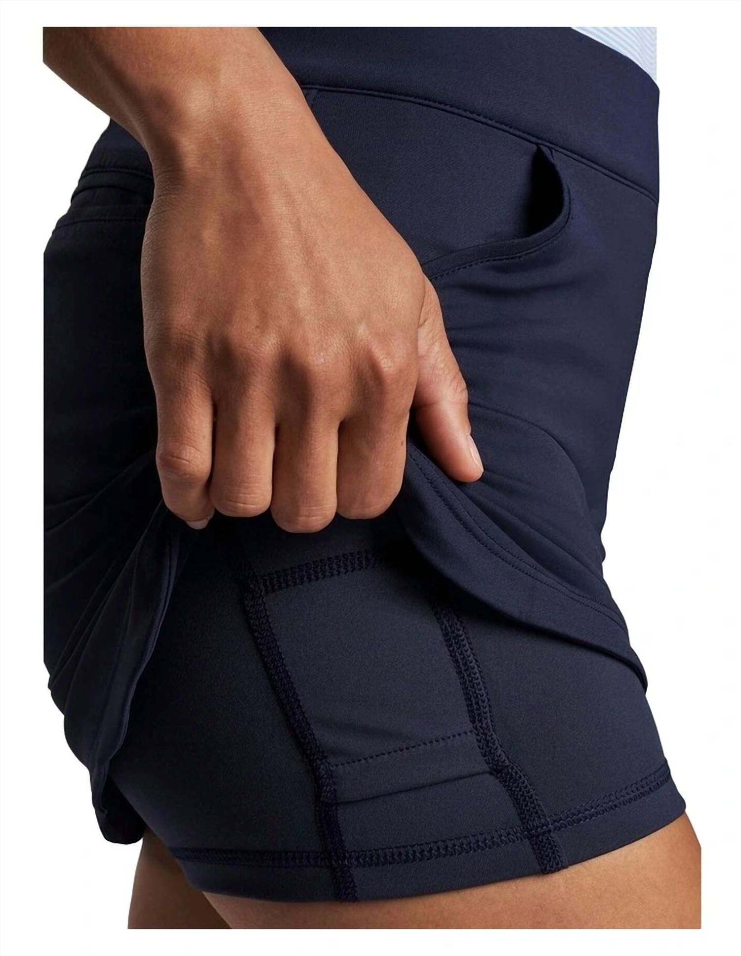 PETER MILLAR Alice Petal Hem Skort in navy - women's shorts - alternate view