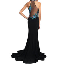 Blush Prom - Sheer High Neck Beaded Prom Dress