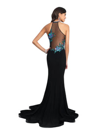 Blush Prom - Sheer High Neck Beaded Prom Dress