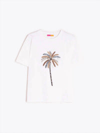 Vilagallo - Embroidered Palm Tree T-shirt