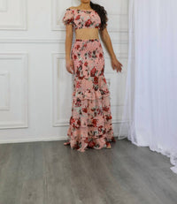 Surelymine - Floral Scrunch Skirt Set