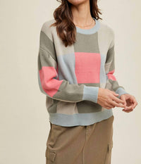 Wishlist - Colorful Check Sweater