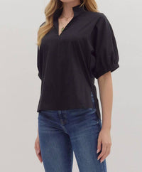 entro A Walk In The Dark Top in the dark top in black - women's blouse - view 5