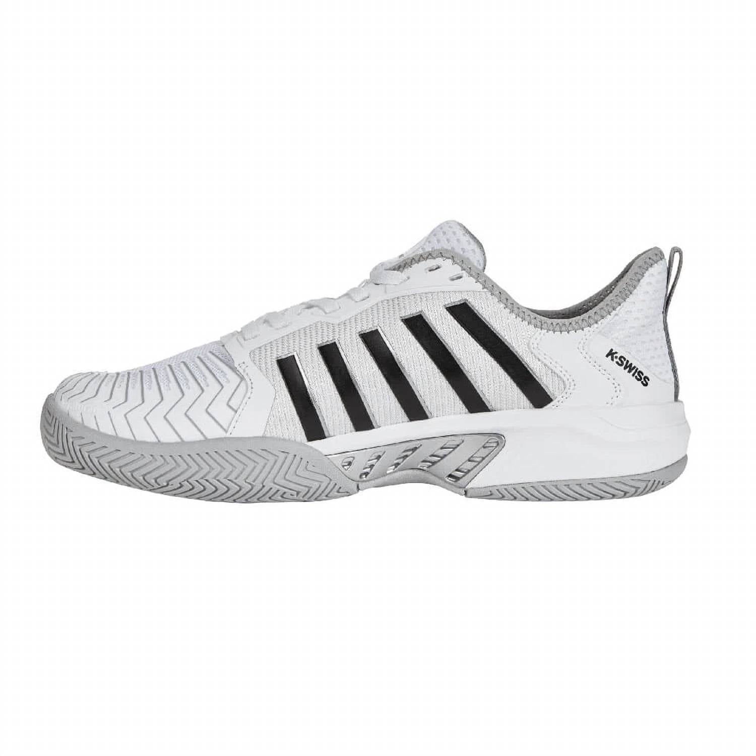 K-Swiss Men's Pickleball Supreme Athletic Shoes in white high rise black - men's shoe - detail view