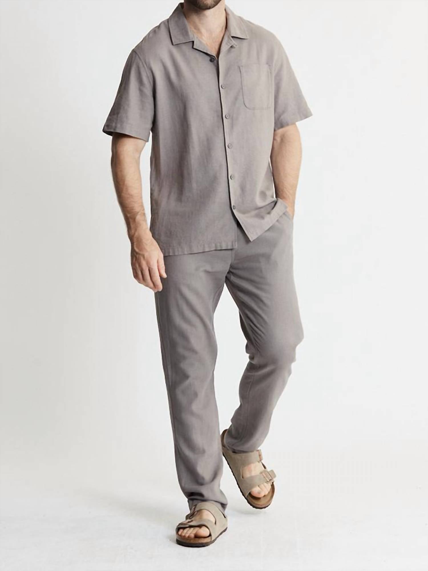Jachs New York - Linen Suffolk Short Sleeve Camp Shirt