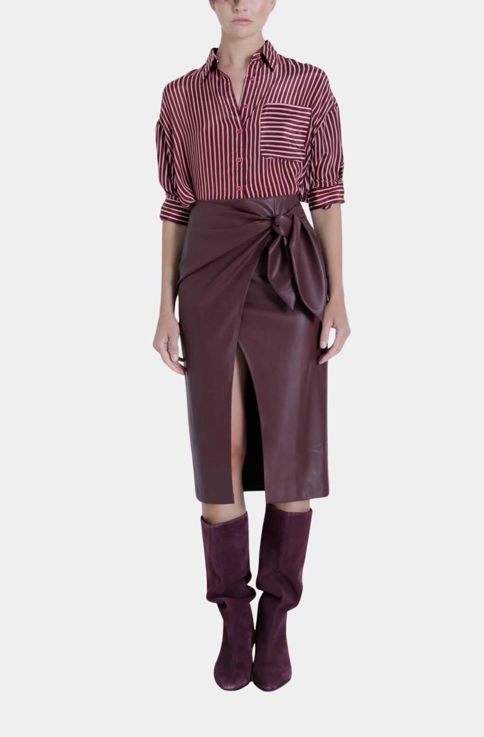 Karina Grimaldi - Sybill Vegan Leather Skirt