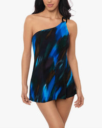 Magicsuit - Swipe Right Amal One-shoulder Swim Dress