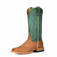 Anderson Bean Boots Men's Horse Power Pull Up Leather Boot in tan - men's boots - detail view