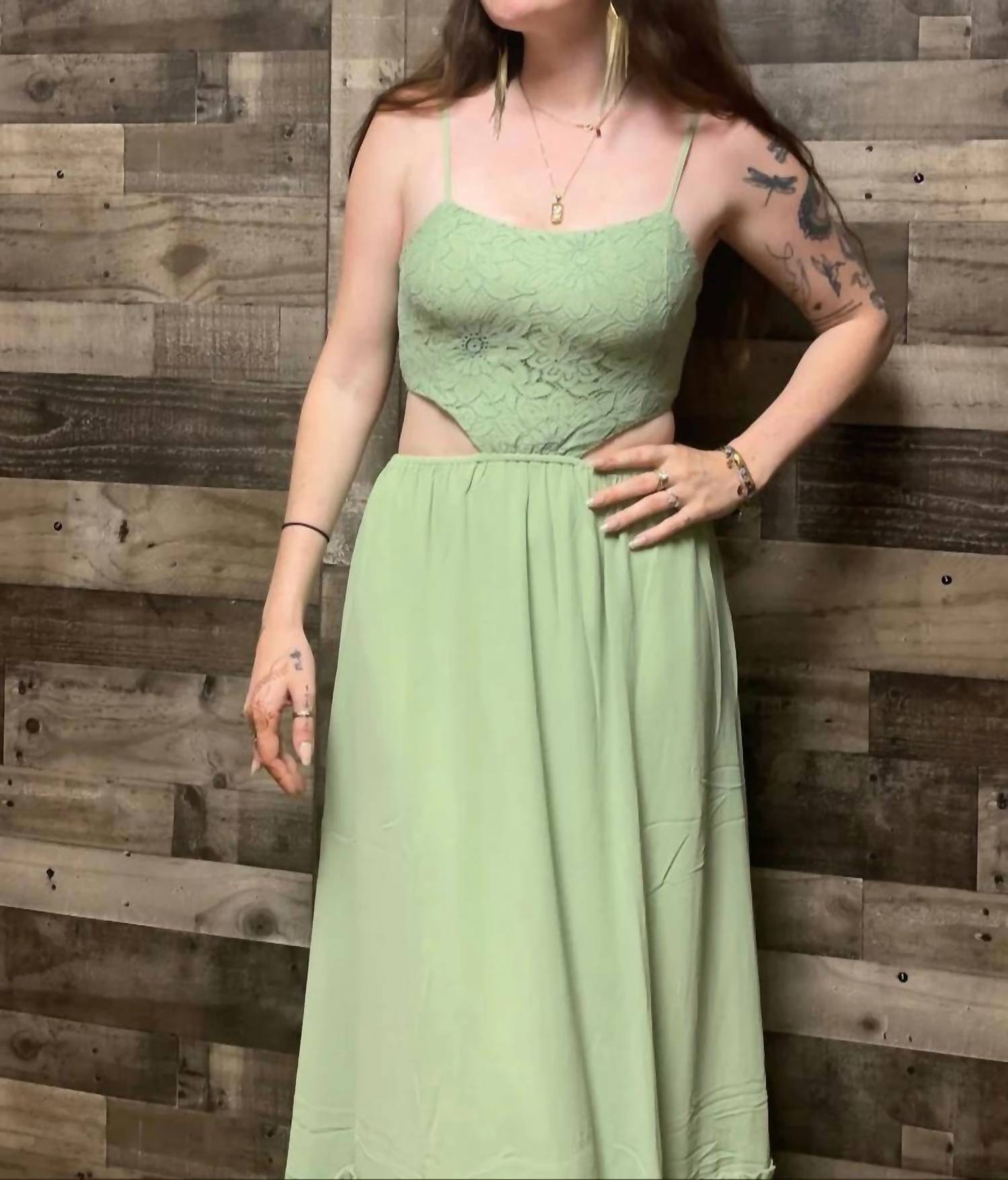 Promesa - Calliope Lace Cutout Maxi Dress