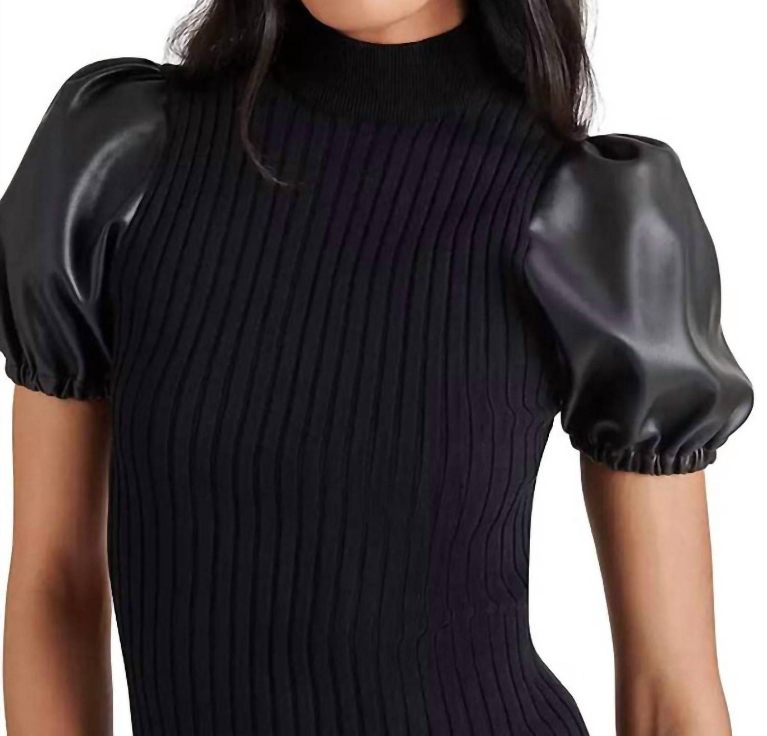 STEVE MADDEN Peggy Sweater in black - women's t-shirt - view 4