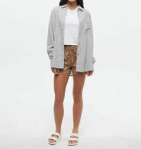 Tentree - West End Oversized Fit Button Up Longsleeve Shirt