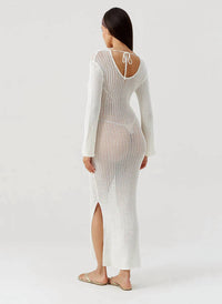 Melissa Odabash Casey Maxi Crochet Dress in white - women's dress - alternate view