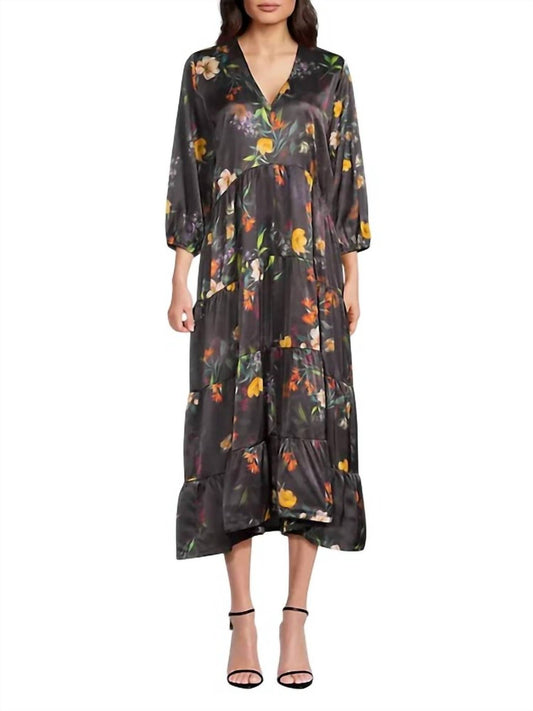 Johnny Was - BISHOP SLEEVE CHEVRON TIERED DRESS