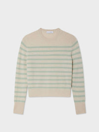 White + Warren - Cashmere Striped Crewneck Top