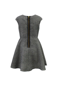 David Charles - Girls David Charles Houndstooth Cap Sleeve Dress