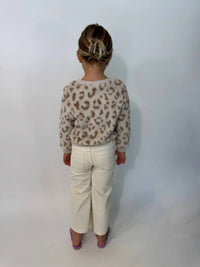 feather 4 arrow Snuggle Plush Top in ivory - kids' sweater - detail view