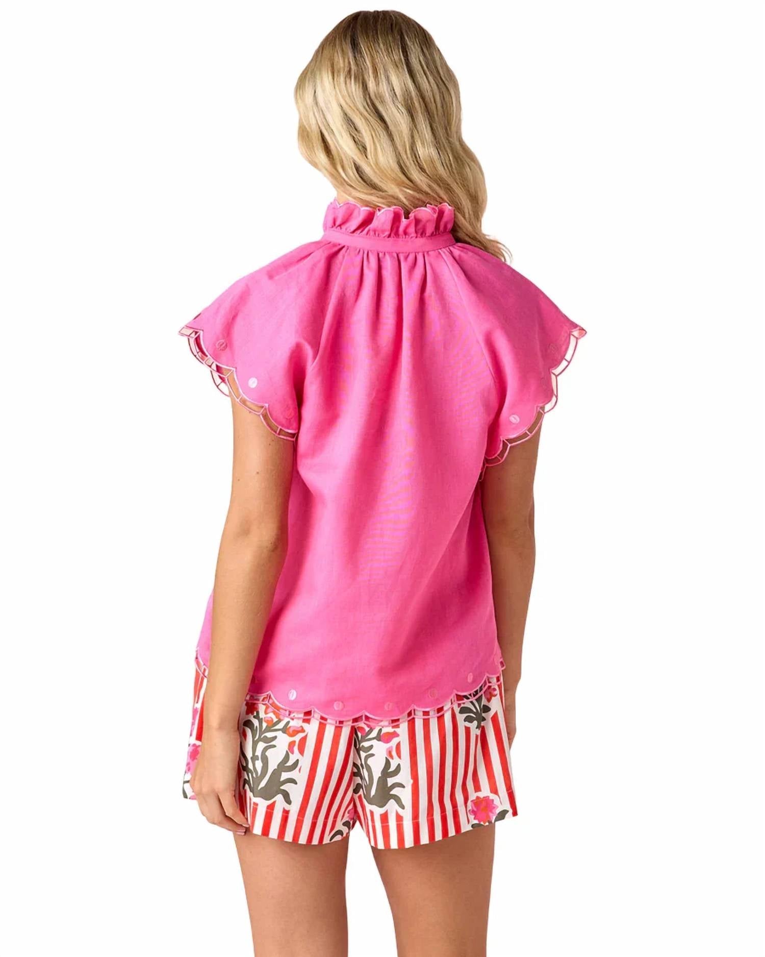 Crosby By Mollie Burch - Wilkes Short Flutter Sleeves Top