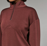 7Diamonds - Rev Crop Quarter Zip Sweatshirt