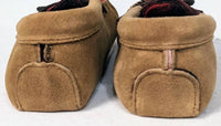 MINNETONKA Kids Moccasin Shoes in tan - kids' shoe - detail view