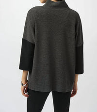 Joseph Ribkoff - Textured Three Quarter Sleeve Boxy Top
