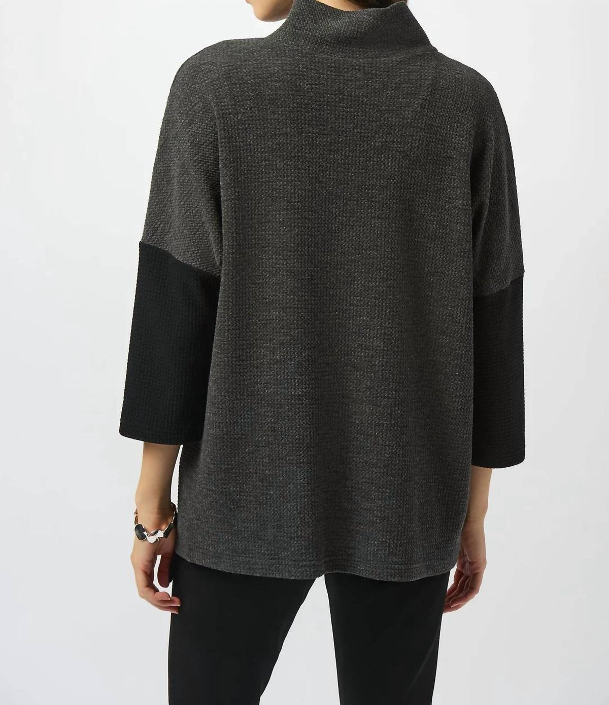 Joseph Ribkoff - Textured Three Quarter Sleeve Boxy Top
