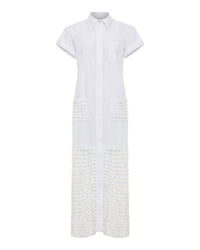 Hellessy - Sidney Shirt Dress with Crochet Skirt