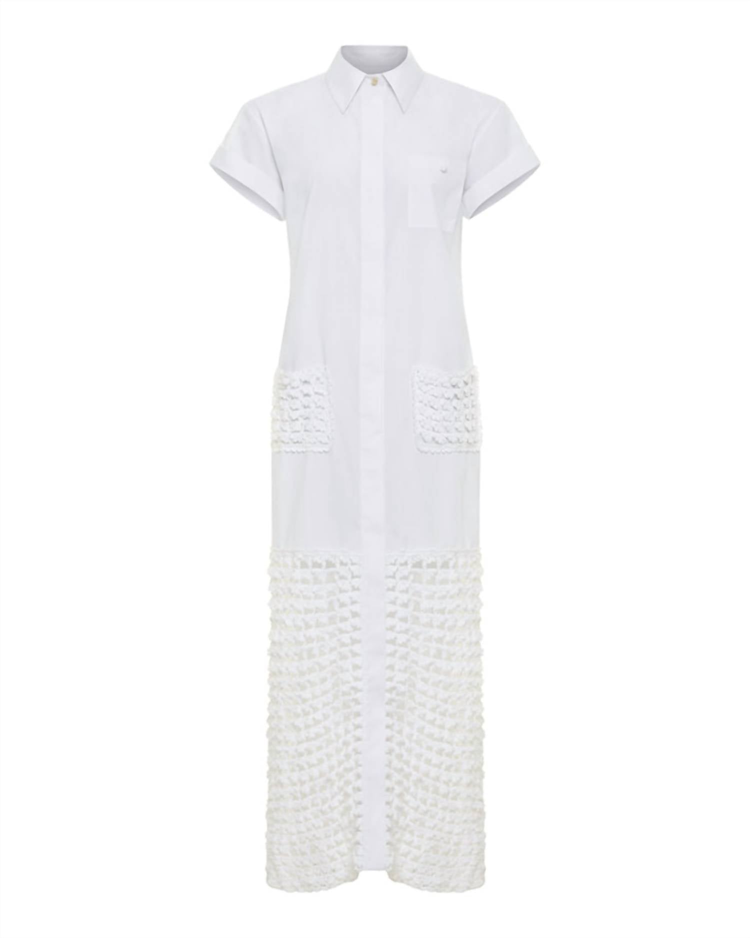 Hellessy - Sidney Shirt Dress with Crochet Skirt