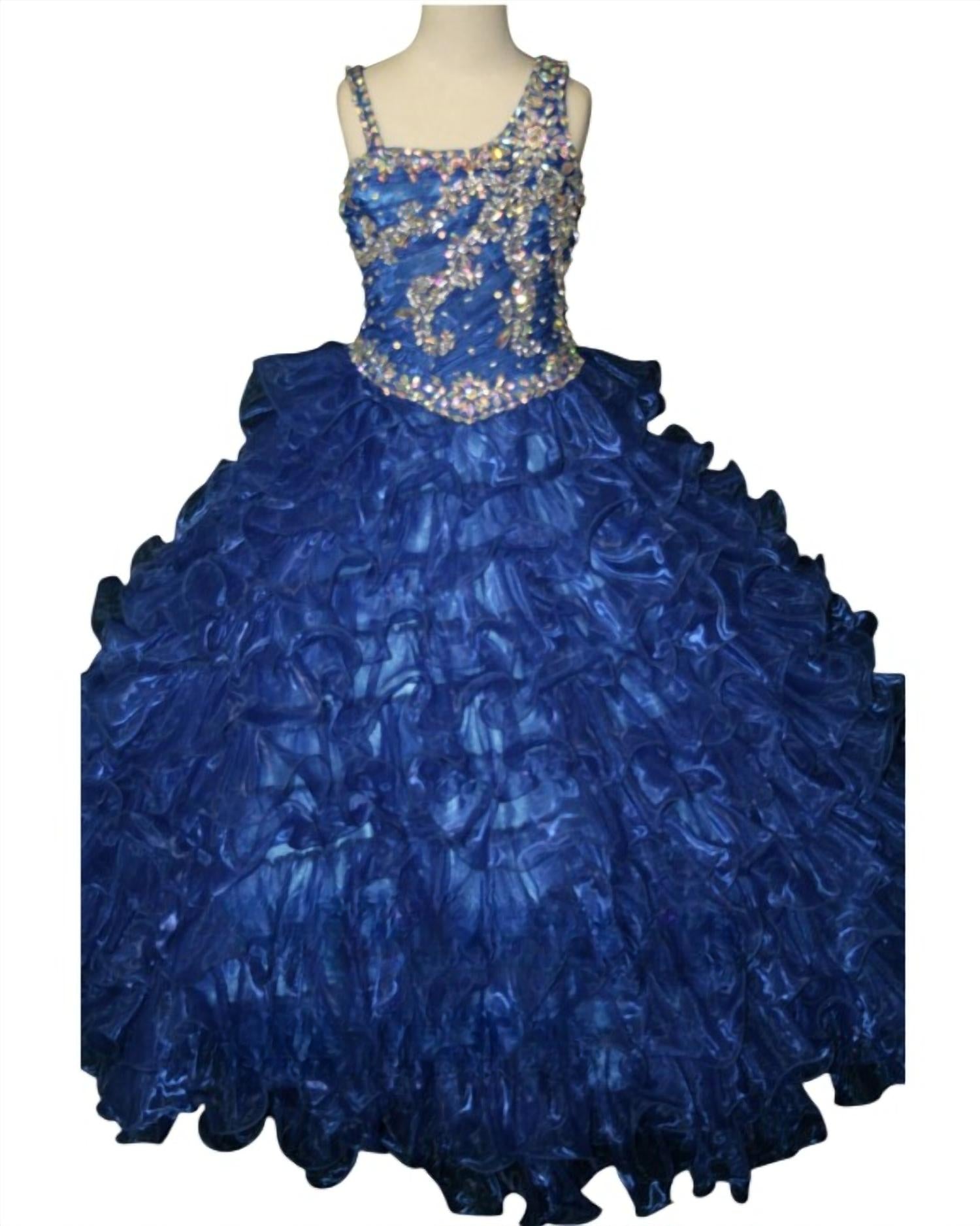 Little Rosie - Girl's Glitz Long Pageant Dress