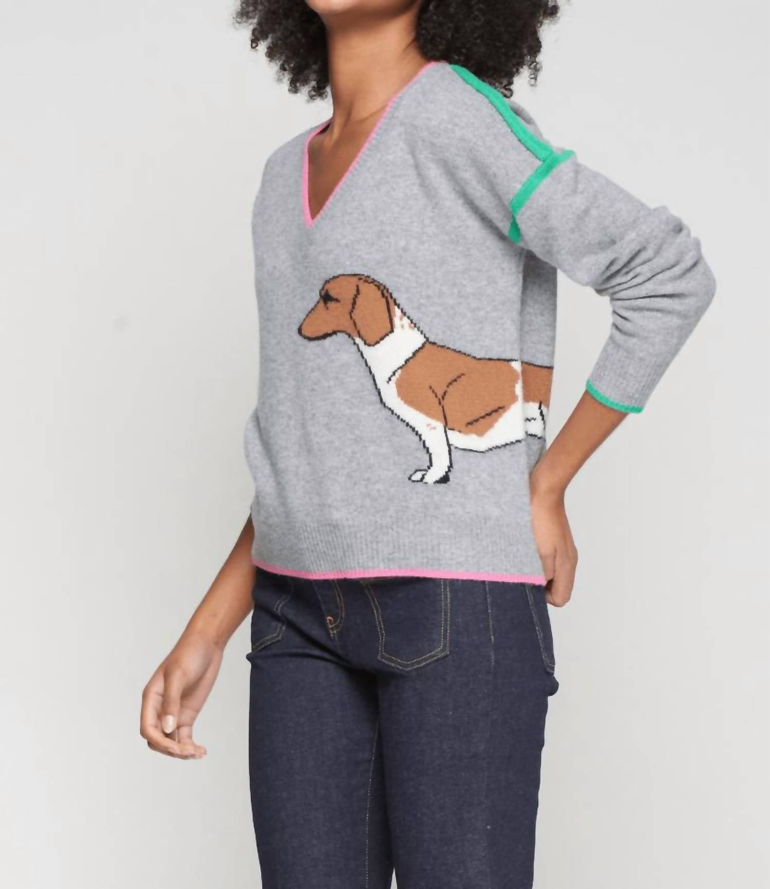 Vilagallo - Dachshund Wool Knit Sweater