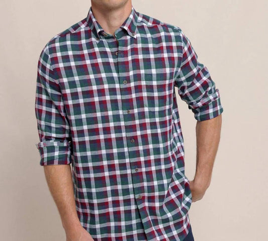 Southern Tide - Cobblestone Plaid Beach Flannel Sport Shirt